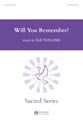 Will You Remember? SATB choral sheet music cover